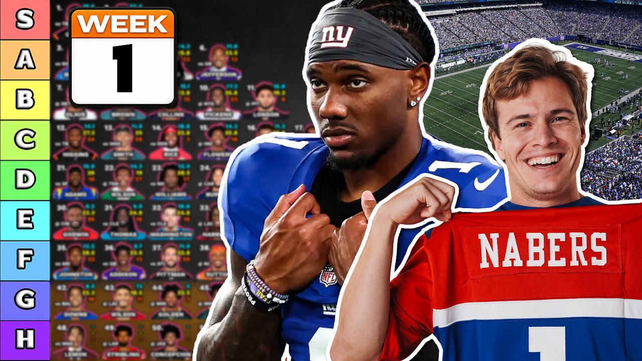 Top 50 Wide Receiver Rankings & Tiers - Week 1 Fantasy Football artwork