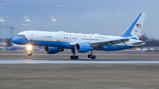 4K Usaf United States Air Force C-32A Landing And Take-Off At Munich Airport O 2020