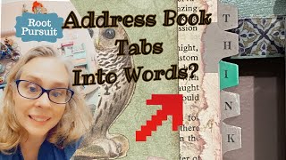 Address Tabs for NEW Take on Junk Journal Pocket