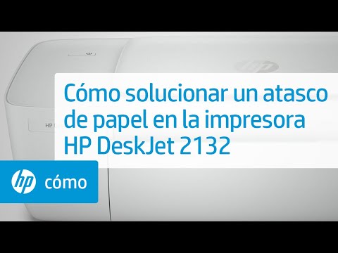 Cómo solucionar un atasco de papel en la impresora HP DeskJet 2132 | HP DeskJet | HP