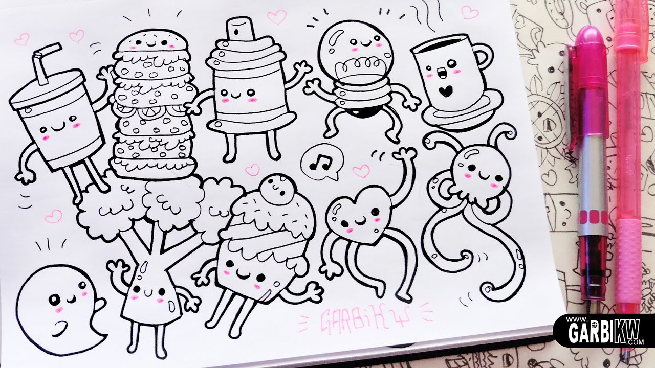 Nurtela dibujos  Kawaii doodles, Cute kawaii drawings, Cute easy drawings