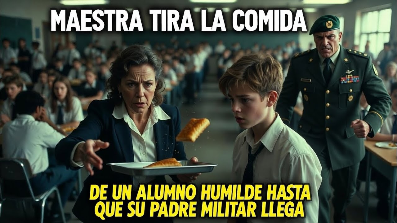 Maestra TIRA la COMIDA de un alumno Humilde ASTA que su Padre MILITAR LLEGA