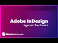 How to setup page numbering in Adobe InDesign