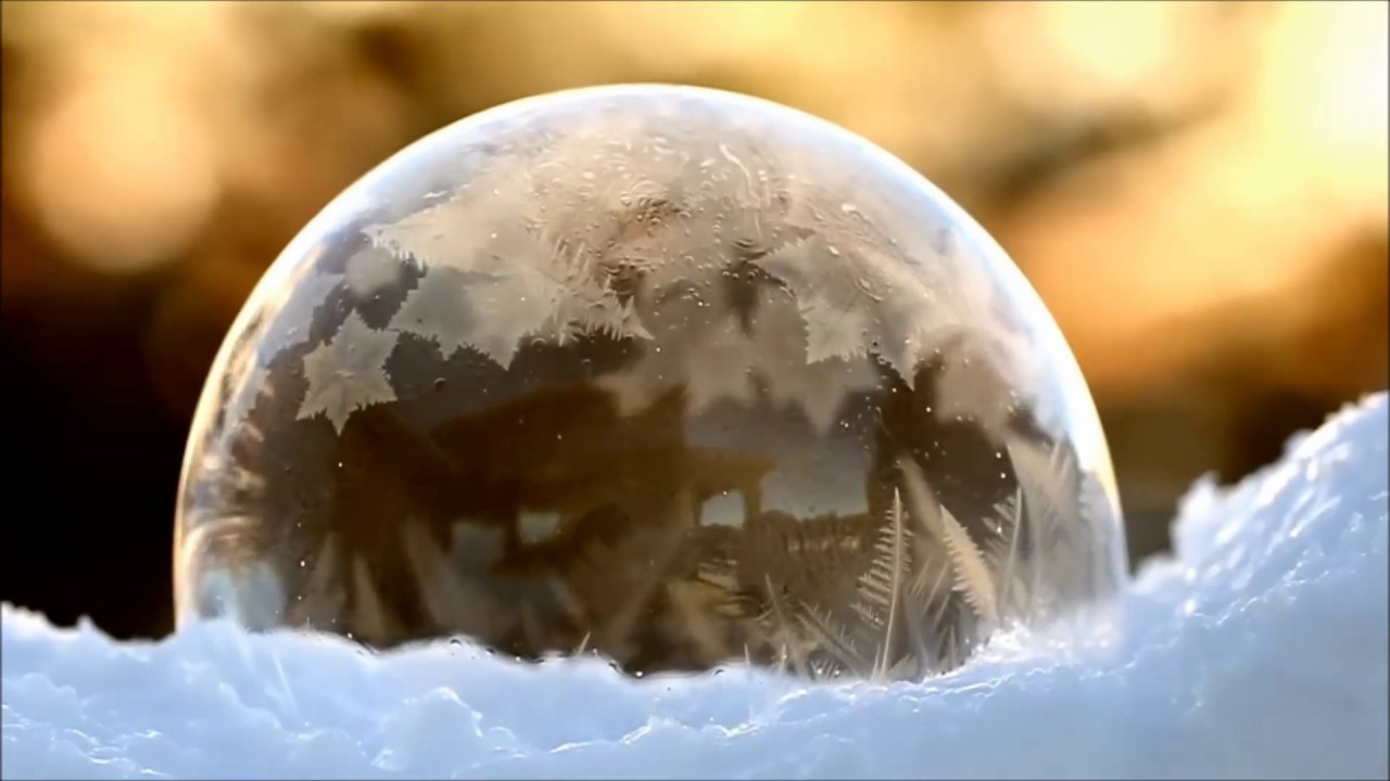 Мыльный пузырь на морозе. - YouTube