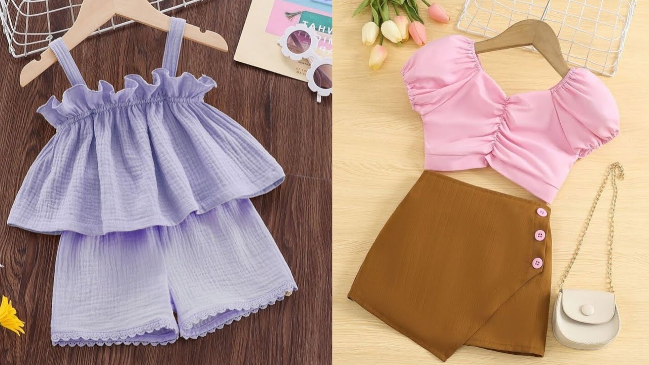 Baby Girl Crop Top Design With Skirt Crop Top Blouse Design 2023 