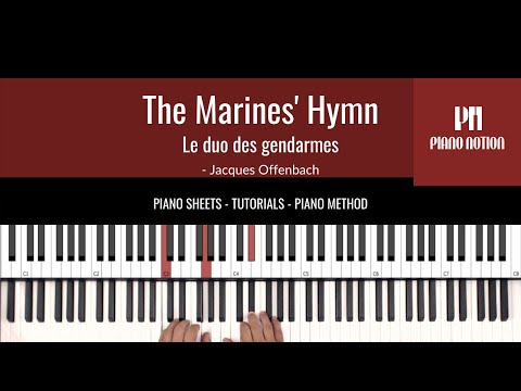 The Marines' Hymn - Gendarmes Duet (Easy Piano) - Jacques Offenbach