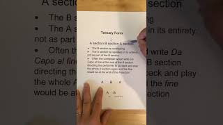 Forms- binary, rounded binary, ternary and compound ternary