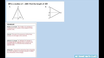 BD is the median of triangle ABC. Find the length of AD