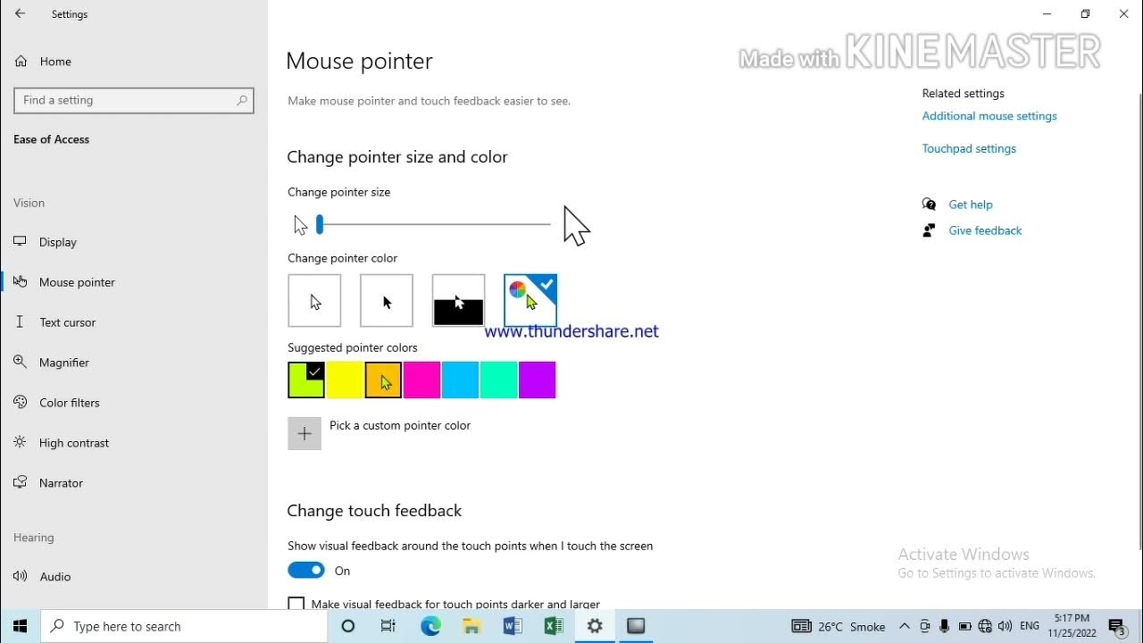 mouse curser settings change and curser style change - YouTube