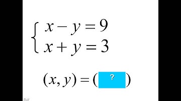x–y=9 and x+y=3