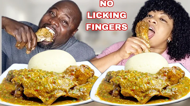 ASMR MUKBAN: FIRST TO LICK THEIR FINGERS LOOSES| FUFU and OGBONO MIXED with  OKRA SOUP