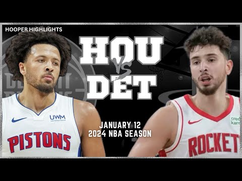 Houston Rockets vs Detroit Pistons Full Game Highlights | Jan 12 | 2024 NBA Season
