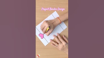 Cute Pink 💗 Colour Border Design| Border Design For Project| #shorts #borderdesign #ytshorts