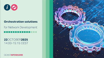 GÉANT Infoshare: Orchestration solutions for network development - WP6 update - 22 Oct 2025