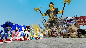 ALL SONIC THE HEDGEHOG VS ALL DARK DECEPTION CHAPTERS 1-4 NPCS ANIMATRONICS In Garry