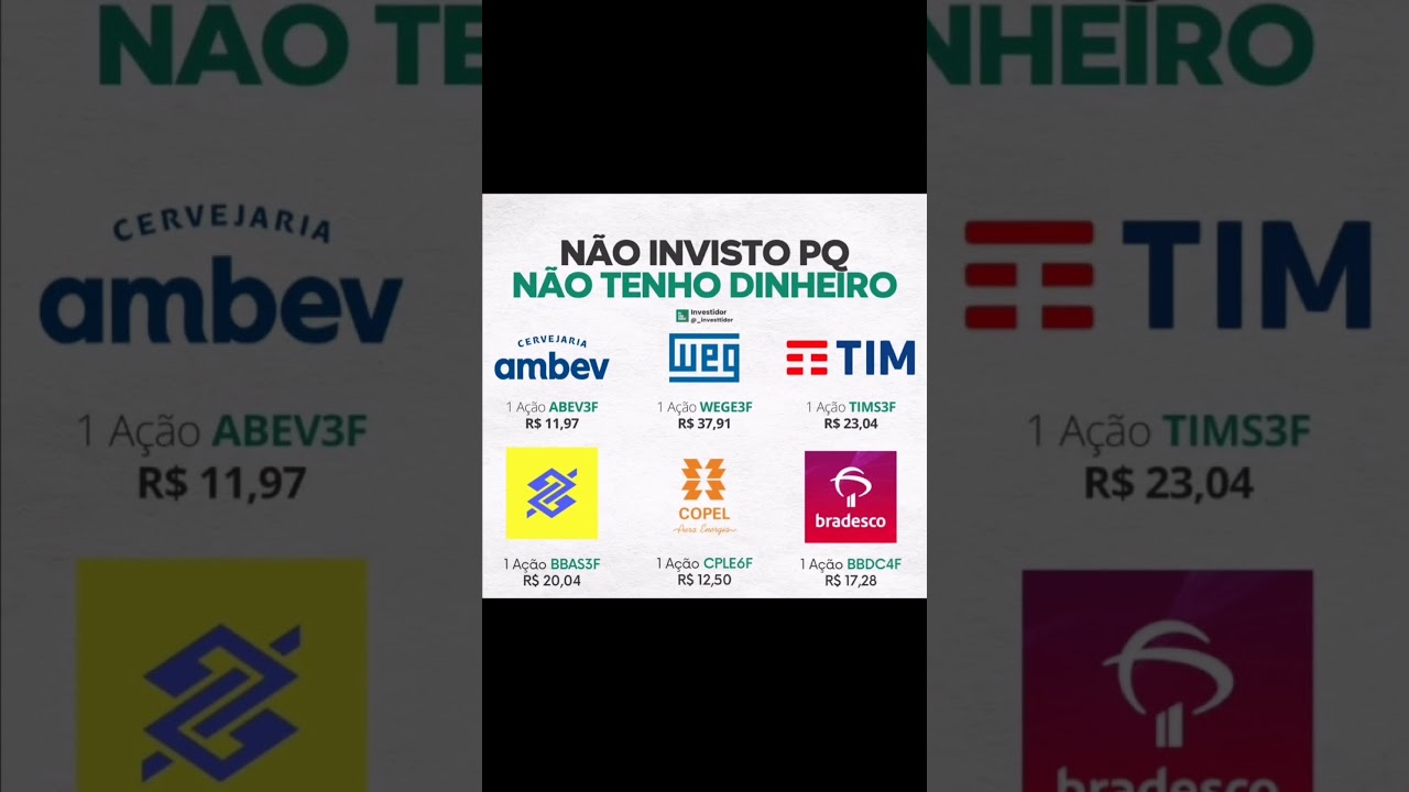 Não investe porque não tem dinheiro! 