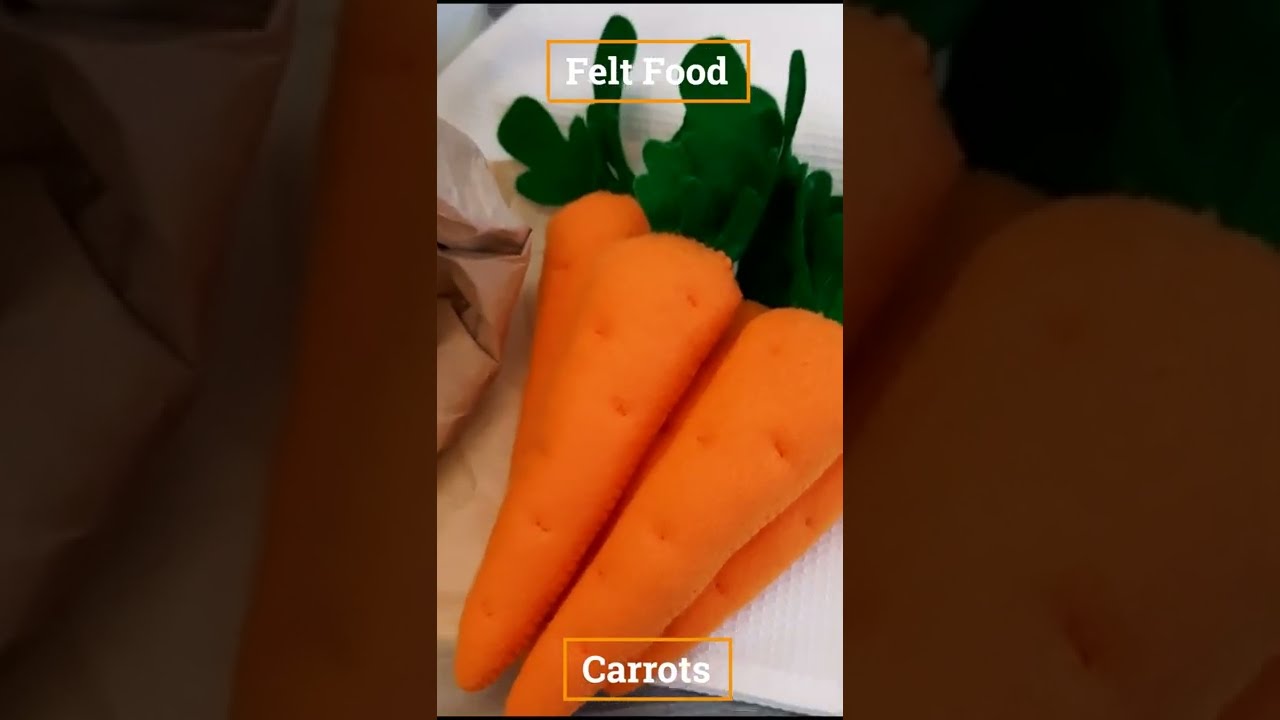 FELT FOOD DIY / lego food/ FELT TOYS / FELT CARROTS