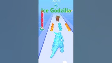 Ice Godzilla - Dino Evolution Run 3D level 33 #Shorts #dinosaurgames #dinosaur