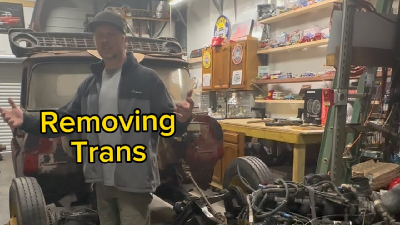 Separating 6.0/NV4500 for flywheel/clutch install YouTube