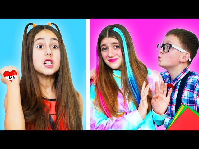 Popular Girl vs Nerd || Awkward funny situations with Amigos Forever class=