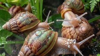 Beautiful White Snails | The Most Relaxing Slow Motion Ever