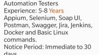 Jobs in Hyderabad | Automation Testers screenshot 4