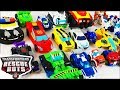 Transformers rescue bots toy collection with heatwave boulder bumblebee chase