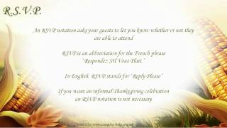 Thanksgiving Invitation Wording