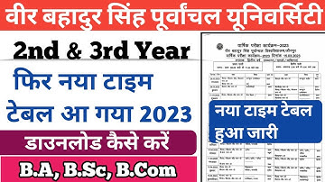 3rd Year Time Table download kaise karen\ BA, BSc, BCom Vbspu Jaunpur//3rd year  Time Table download