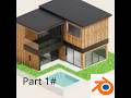 Desinge Villa in Blender 5.0 in 5 minuts Part1#blender3d
