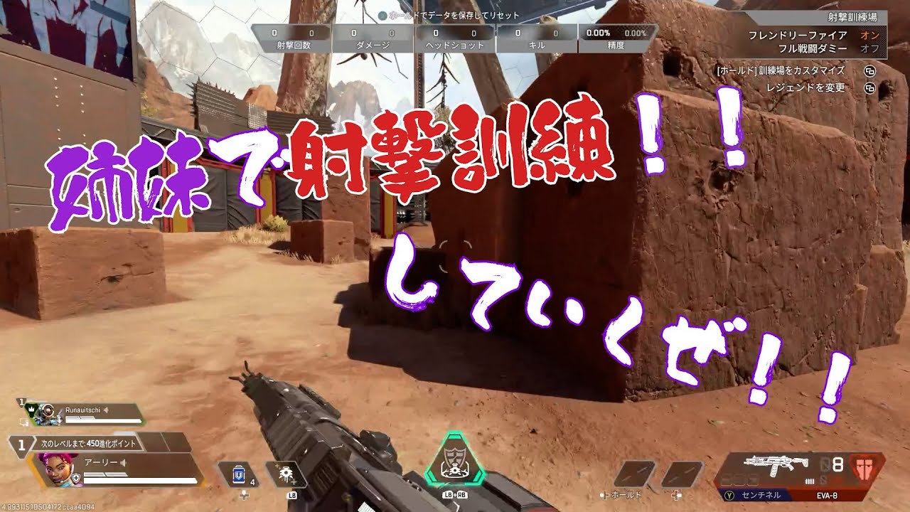 【メタゲーム】姉妹で射撃訓練してみた！【エーペックスレジェンズ】【メンバーさん作成】