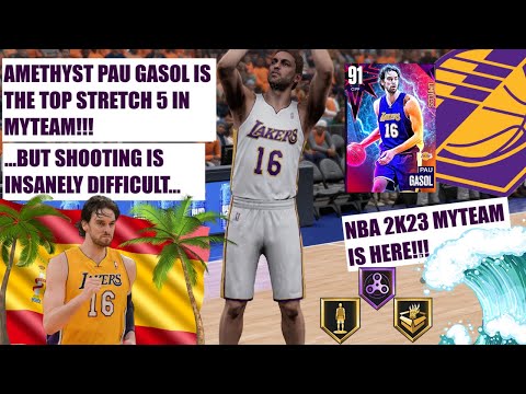 NBA 2K23  2KDB Amethyst Pau Gasol (91) Complete Stats