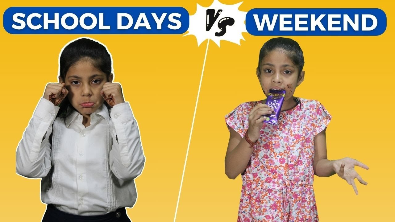 school-days-vs-weekend-moral-story-funny-stories-hindi-comedy-video