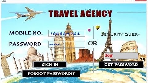 Travel & Tourism System - CBSE ip Project for Class 12  (Java Netbeans and MySql)