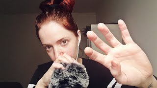 ASMR - pure hand sounds and movements with fluffy mic cover scratching + whispering - dry sensitive