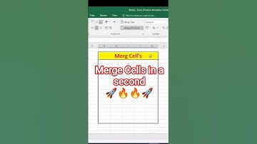 Merge Cells in a second 🔥🚀 #excel #exceltricks #tips