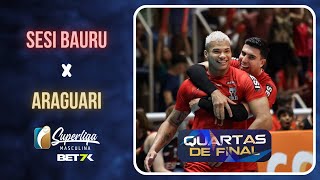 Jogo 3 | Sesi Bauru X Araguari | MELHORES MOMENTOS | Superliga Masculino 23/24 - Quartas de Final