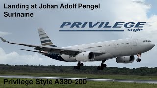 [4K] Privilege Style / Surinam Airways A330-200 | Landing at Johan Adolf Pengel Intl Airport | AR