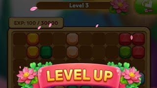 How to complete 2 Level blossom Block Blast game 2023 screenshot 1
