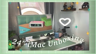 M1 (green)🍀 iMac 24"  unboxing + set up