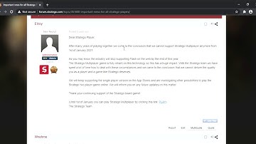 IMPORTANT ANNOUNCEMENT - End of Stratego.com at Years
