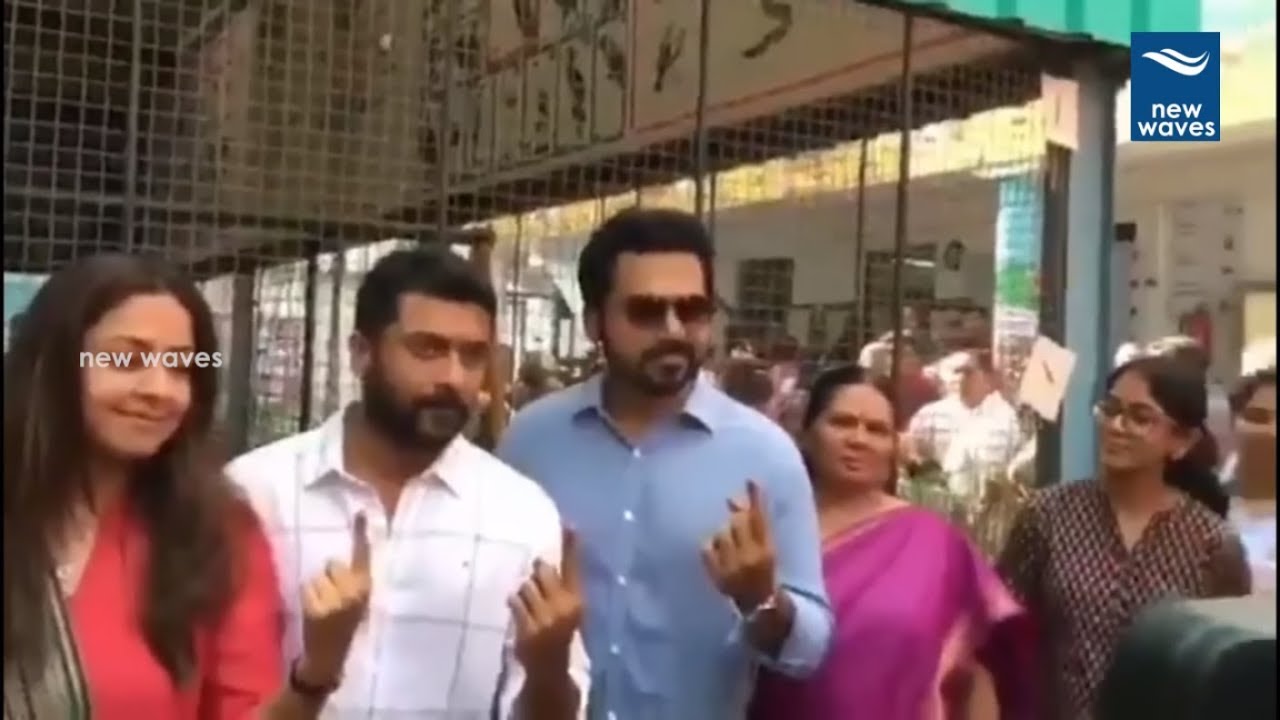 Actor Surya and Jyothika Casting Their Vote With Family | Lok Sabha Elections 2019 | New Waves