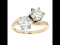 18ct Yellow Gold 3.00ct Diamond Two Stone Ring