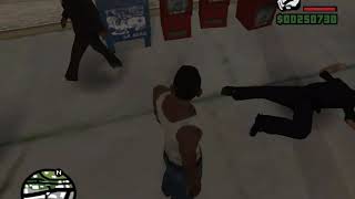 GTA SAN ANDREAS ANGRY GRANPA / Epic fight of killer grandpa with Cop / Fun moment Fight screenshot 5