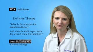 Real Questions | Susan McCloskey, MD: What is the schedule for radiation delivery & what to expect? Real Questions Radiation Dose Ucla Radiology