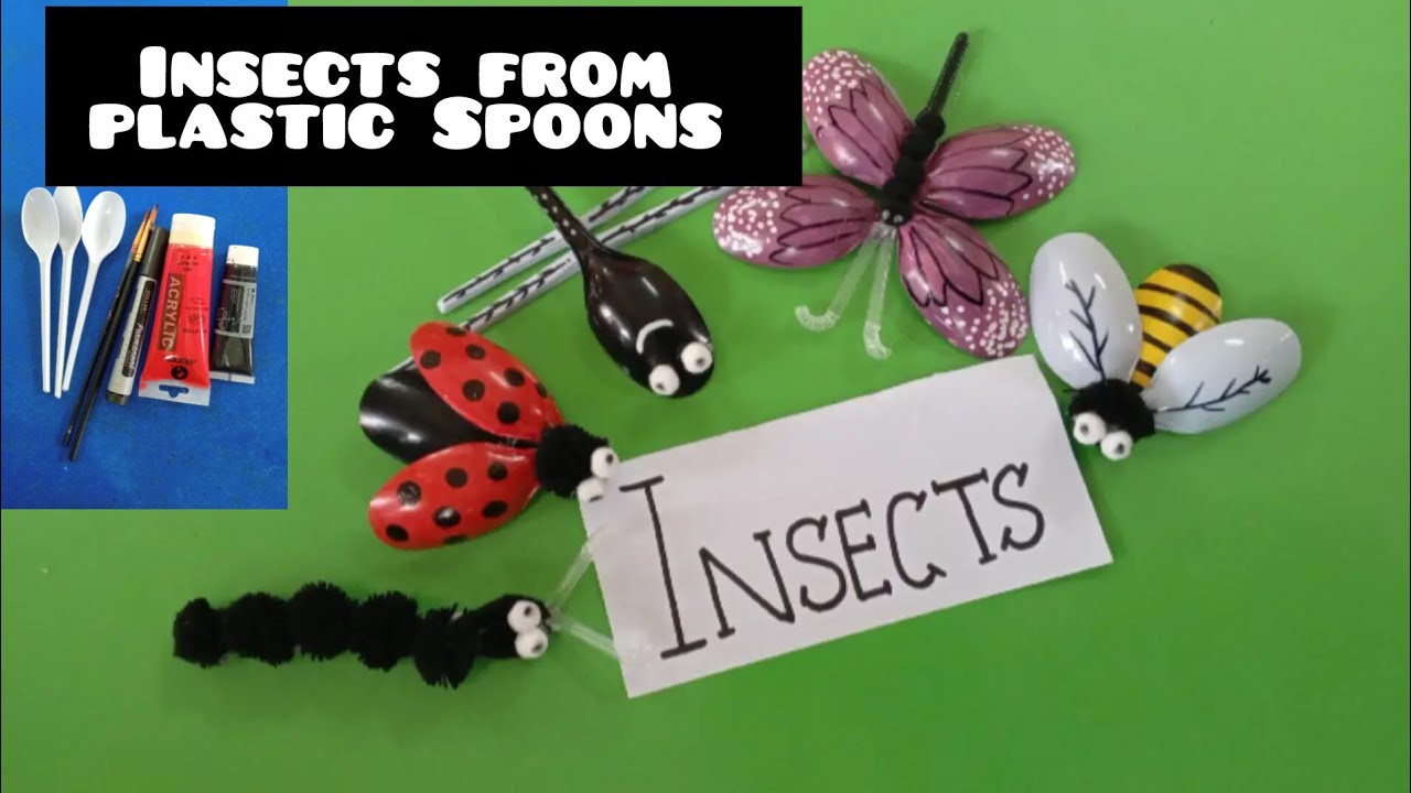 How to Make Insects from Plastic Spoons / Plastic spoons Craft