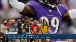 NFL star meets with Comstock Park 4th graders through surprise Zoom call
