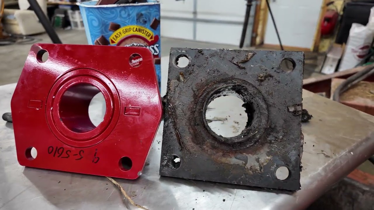 Repair work on our manure spreader