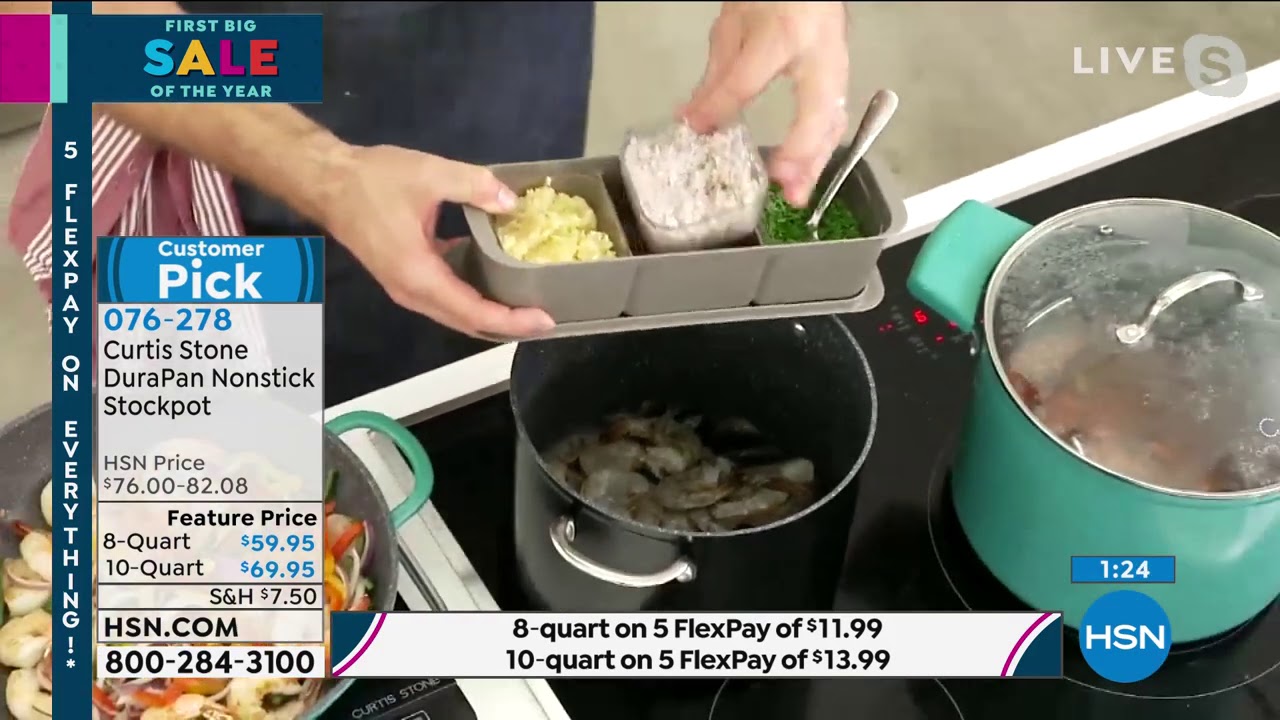 Curtis Stone DuraPan Nonstick 10Quart Stockpot - YouTube