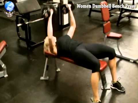 Women Dumbbell Bench Press Youtube